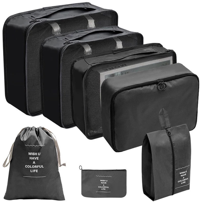 Kit 7 Pecas Bolsa Organizadoras Para Mala Roupas Bagagem Viagem