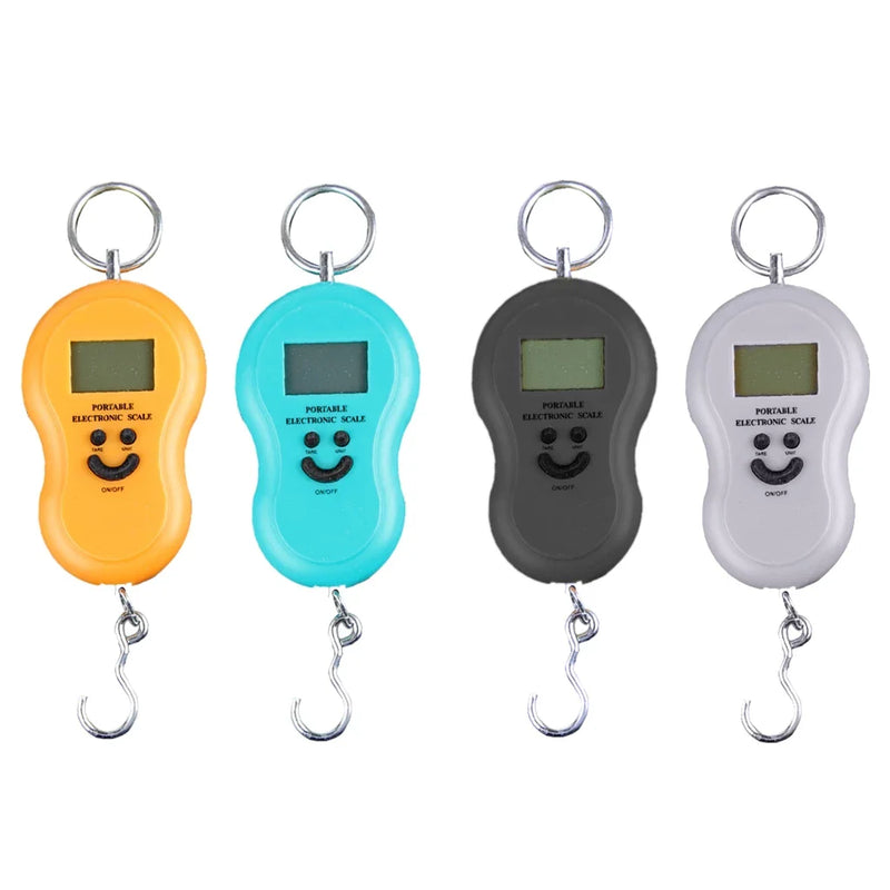 Balança de Gancho Metal Portátil Digital Mão Bolsa Mala Peixe Até 50kg Top KD2147