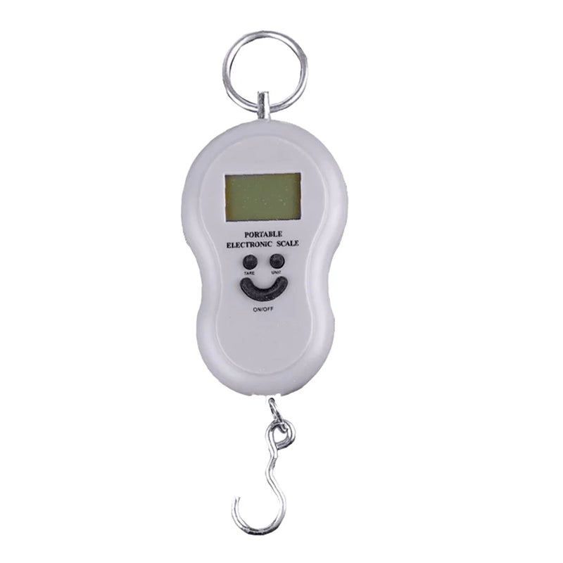 Balança de Gancho Metal Portátil Digital Mão Bolsa Mala Peixe Até 50kg Top KD2147