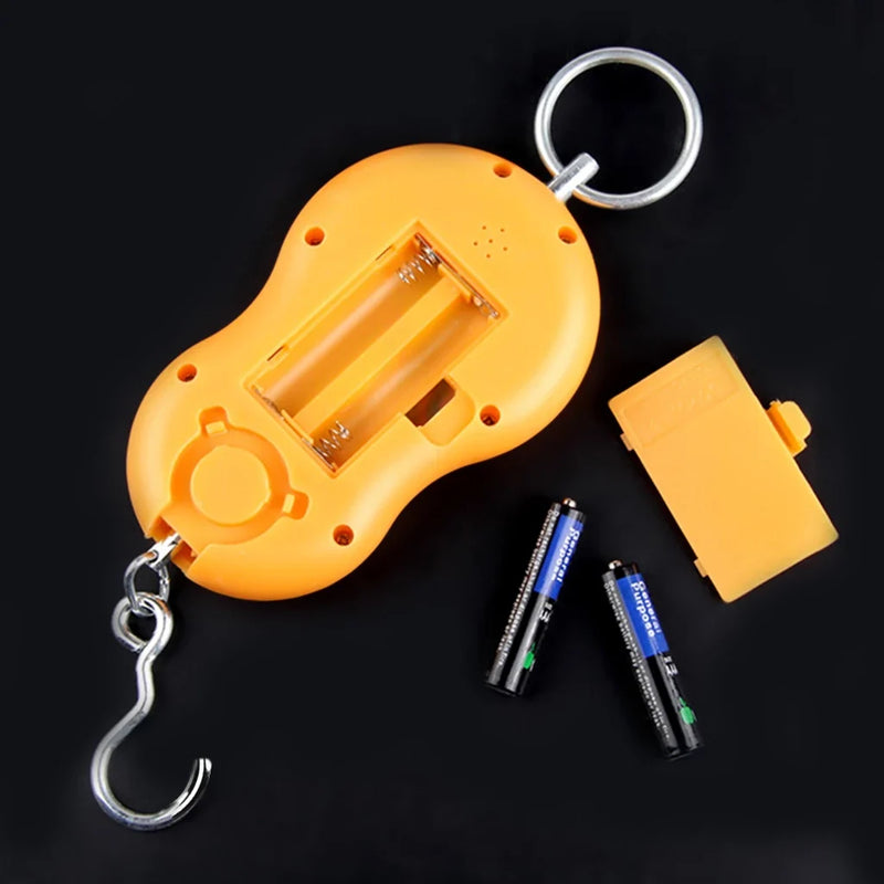 Balança de Gancho Metal Portátil Digital Mão Bolsa Mala Peixe Até 50kg Top KD2147