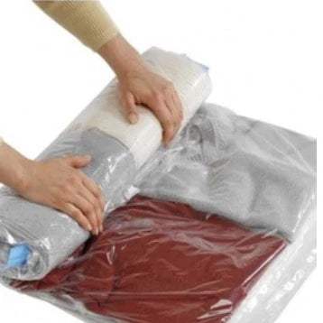 Saco Organizador à Vácuo com Zíper para Roupas e Cobertores