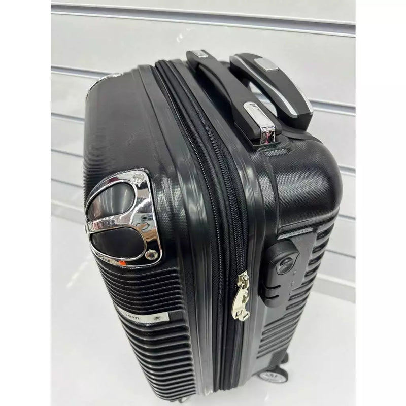 kit de Mala De Viagem 12KG 10 KG  8KG 4 Roda Gira 360 Grau Fibra + Frasqueira