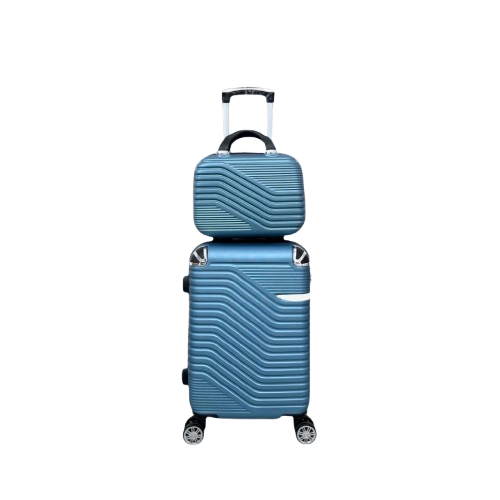 kit de Mala De Viagem 12KG 10 KG  8KG 4 Roda Gira 360 Grau Fibra + Frasqueira