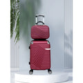 kit de Mala De Viagem 12KG 10 KG  8KG 4 Roda Gira 360 Grau Fibra + Frasqueira