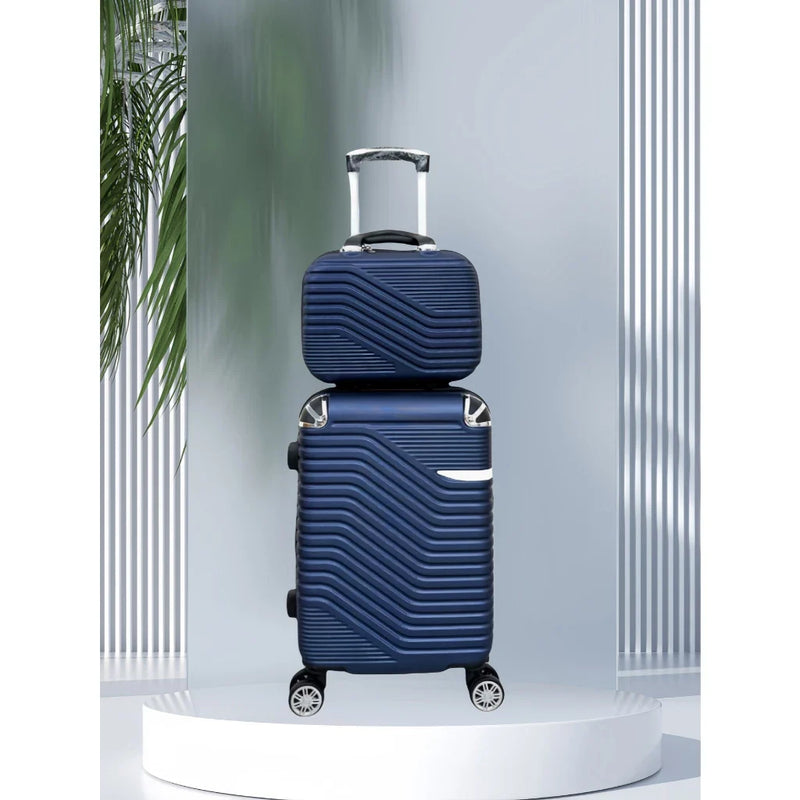kit de Mala De Viagem 12KG 10 KG  8KG 4 Roda Gira 360 Grau Fibra + Frasqueira