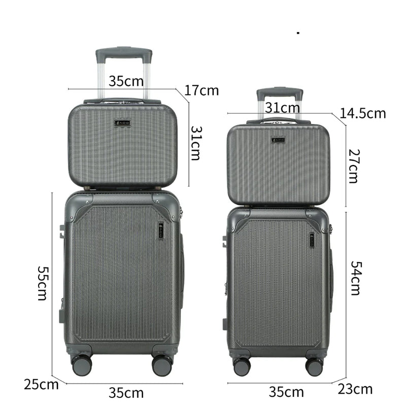 Kit Conjunto de 4 Malas de Viagem G/M/P/PP