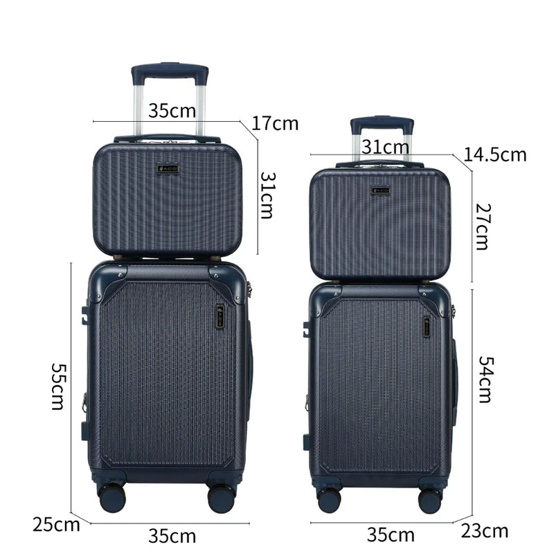 Kit Conjunto de 4 Malas de Viagem G/M/P/PP