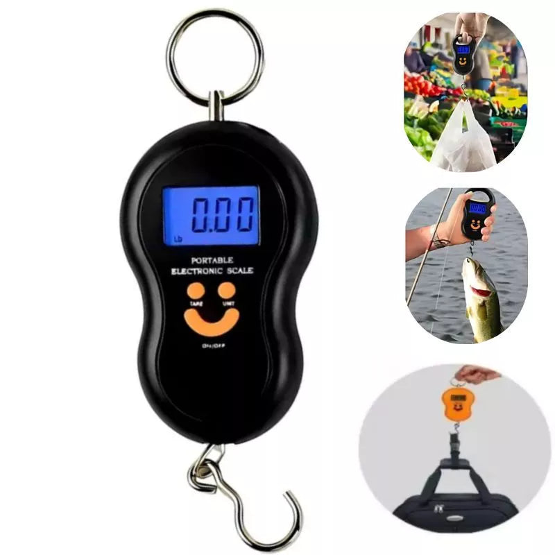 Balança Digital Portátil De Mão Para Pesar Malas e Bolsas Bagagem Pesca Até 50Kg