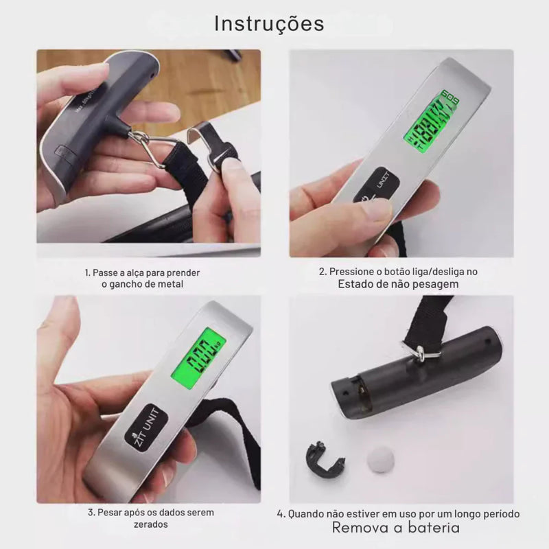 Balança Digital Portátil De Mão Mala Bagagem Até 50kg marca XTRAD
