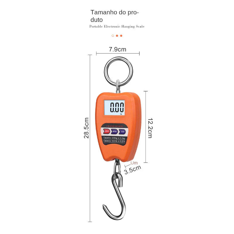 Balança eletrônica portátil suspensa 200kg