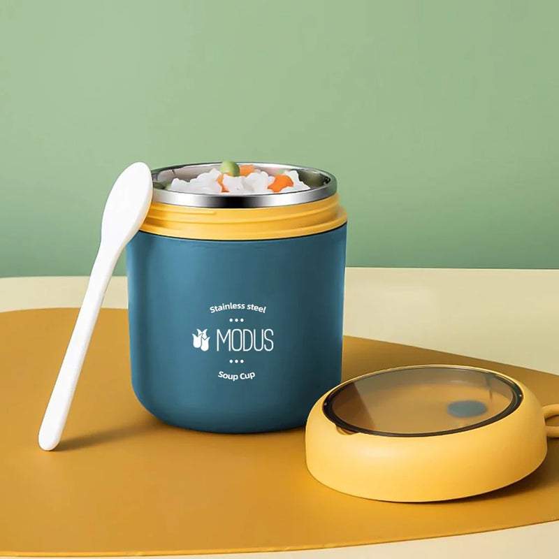 Lancheira Térmica 530ml Infantil com Colher em Aço Inoxidável