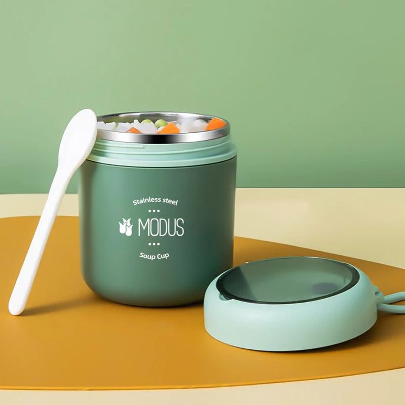 Lancheira Térmica 530ml Infantil com Colher em Aço Inoxidável