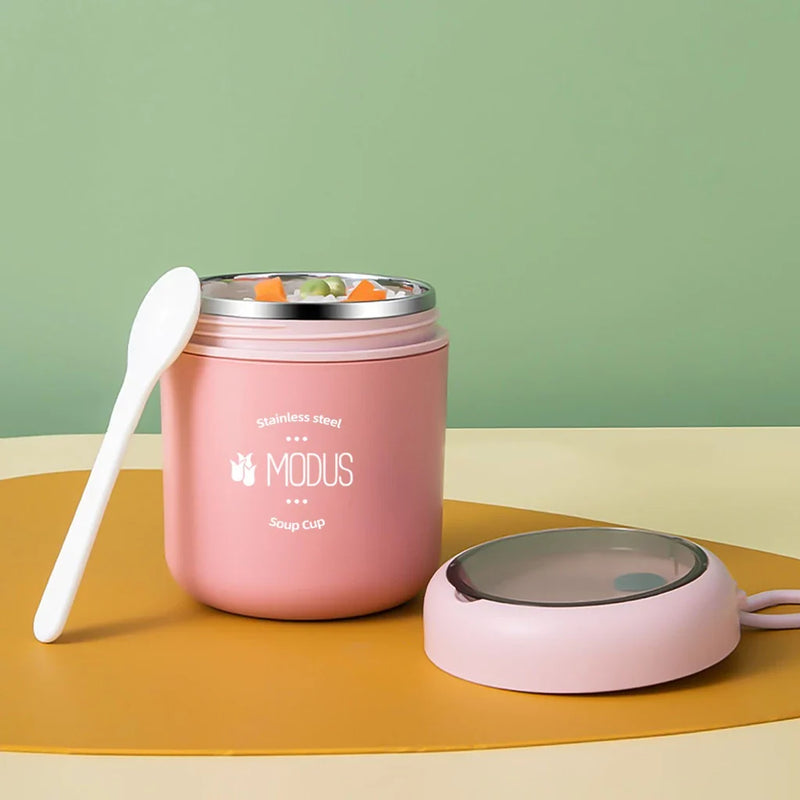 Lancheira Térmica 530ml Infantil com Colher em Aço Inoxidável