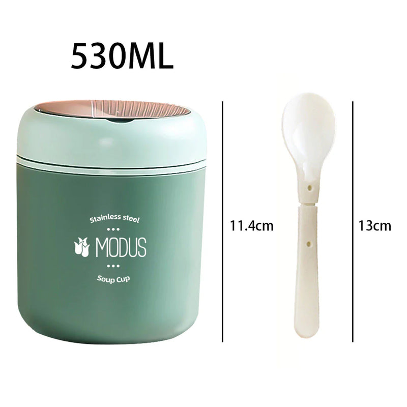 Lancheira Térmica 530ml Infantil com Colher em Aço Inoxidável