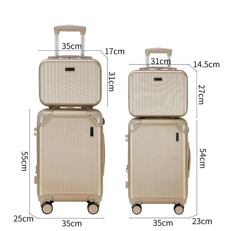 Kit Conjunto de 4 Malas de Viagem G/M/P/PP
